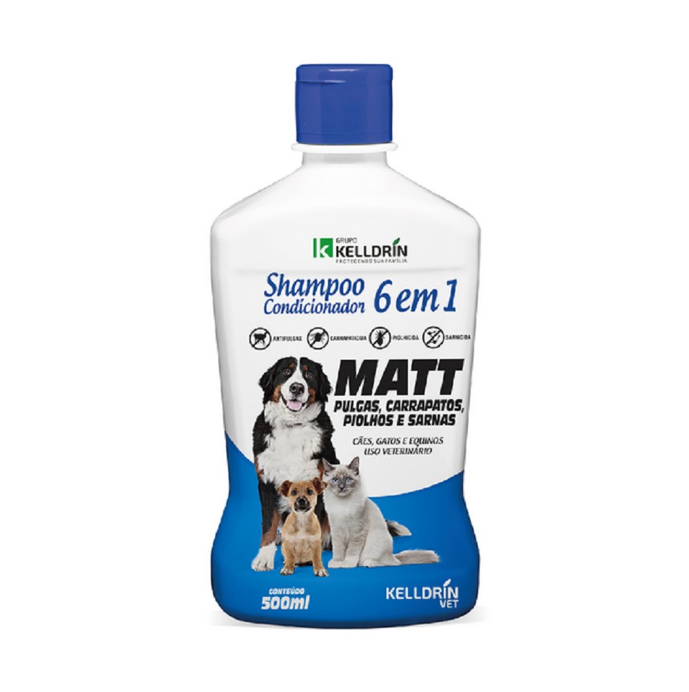 SHAMPOO E COND 6X1 MATT PULGAS 500ML