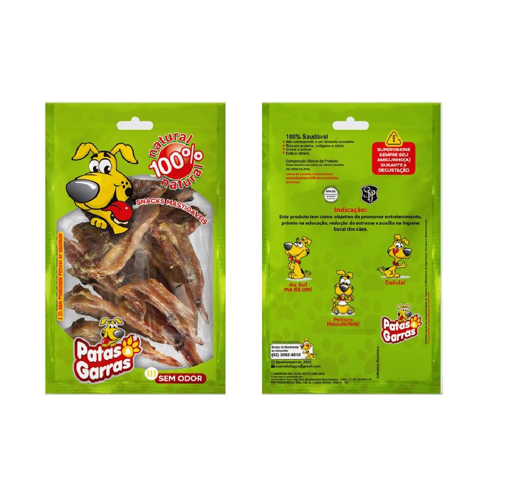 ASINHA DE FRANGO PATAS E GARRAS - 80GR