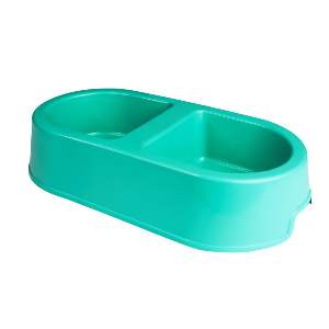 COMEDOURO DUPLO 800 ML - VERDE TIFFANY