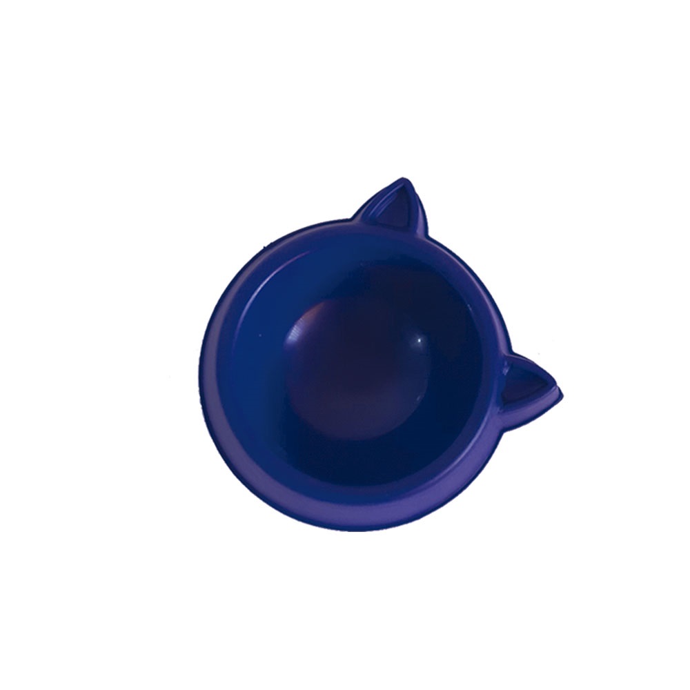 COMEDOURO GATO LUXO - 100ML AZUL