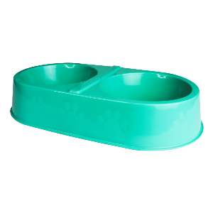 COMEDOURO DUPLO 1600 ML - VERDE TIFANY