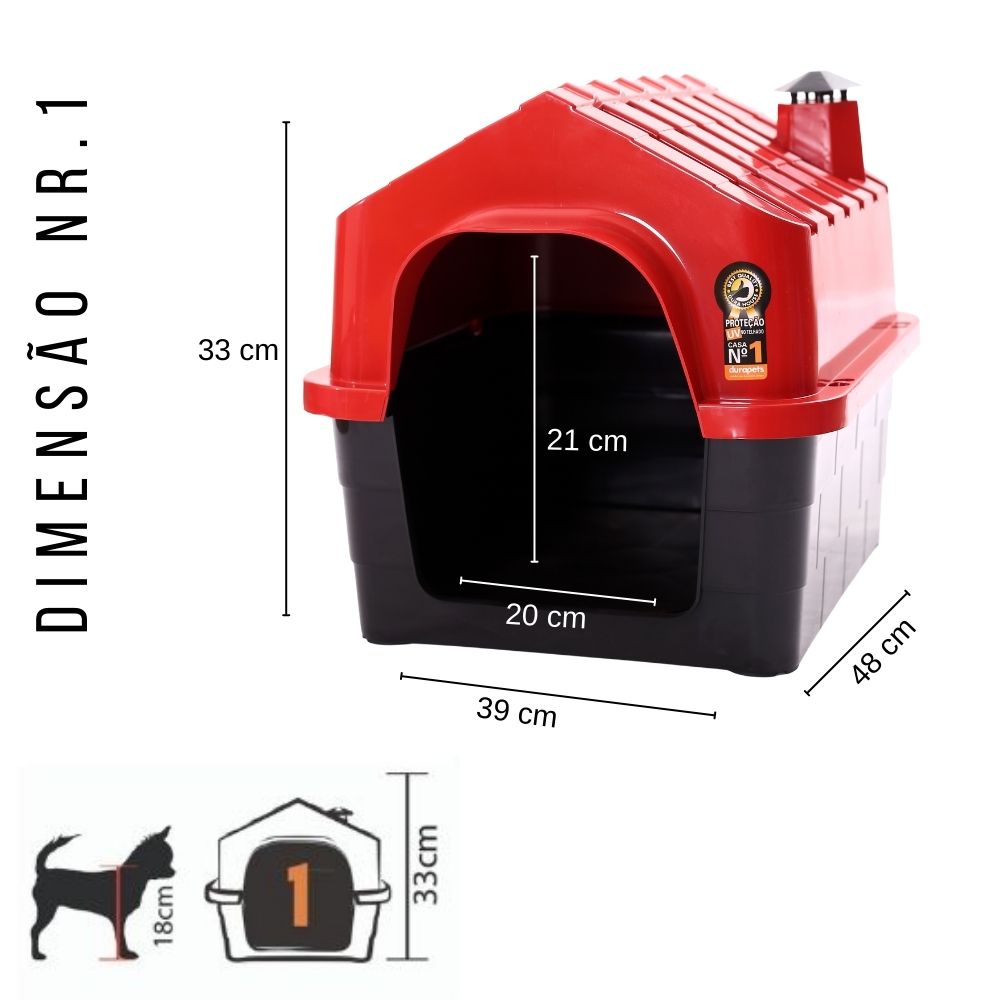 CASA DE CACHORRO DURAHOUSE N.1 - VERMELH