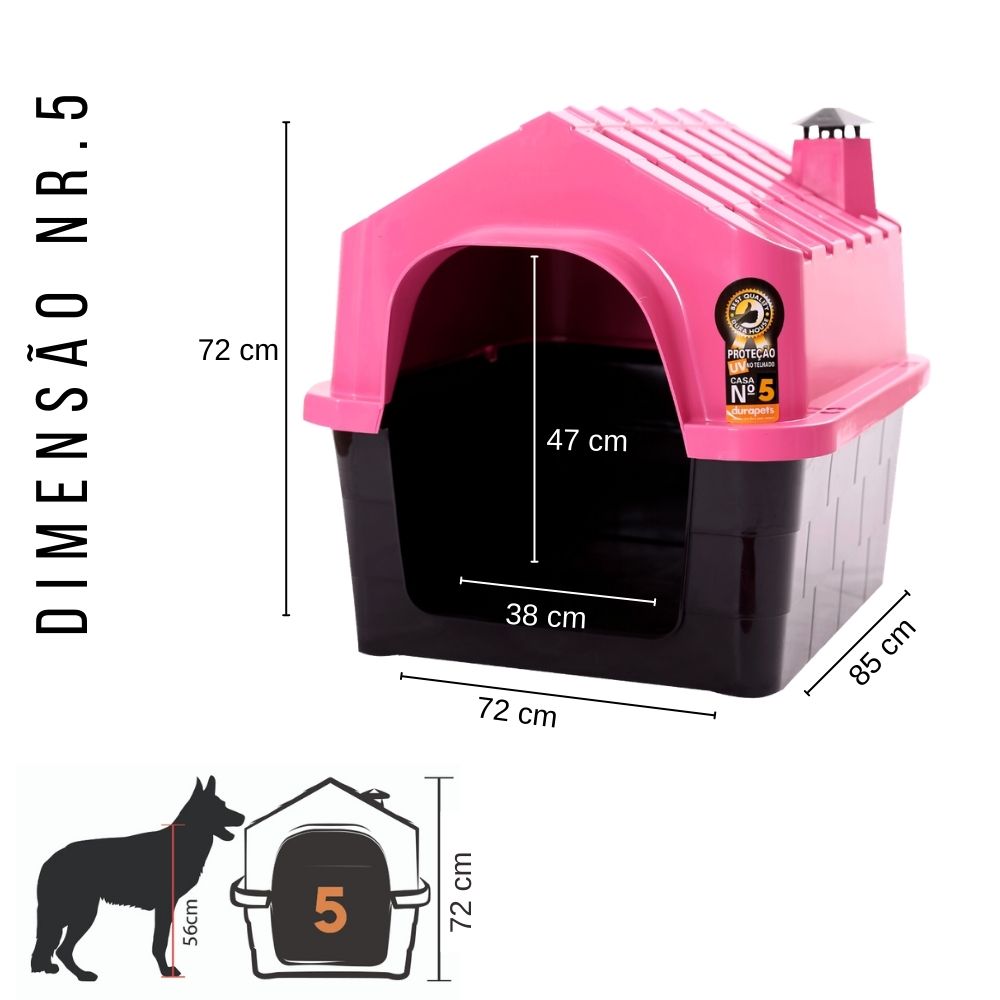 CASA DE CACHORRO DURAHOUSE N.5 - ROSA