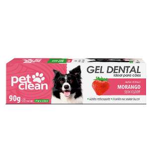 GEL DENTAL MORANGO PETCLEAN 90G