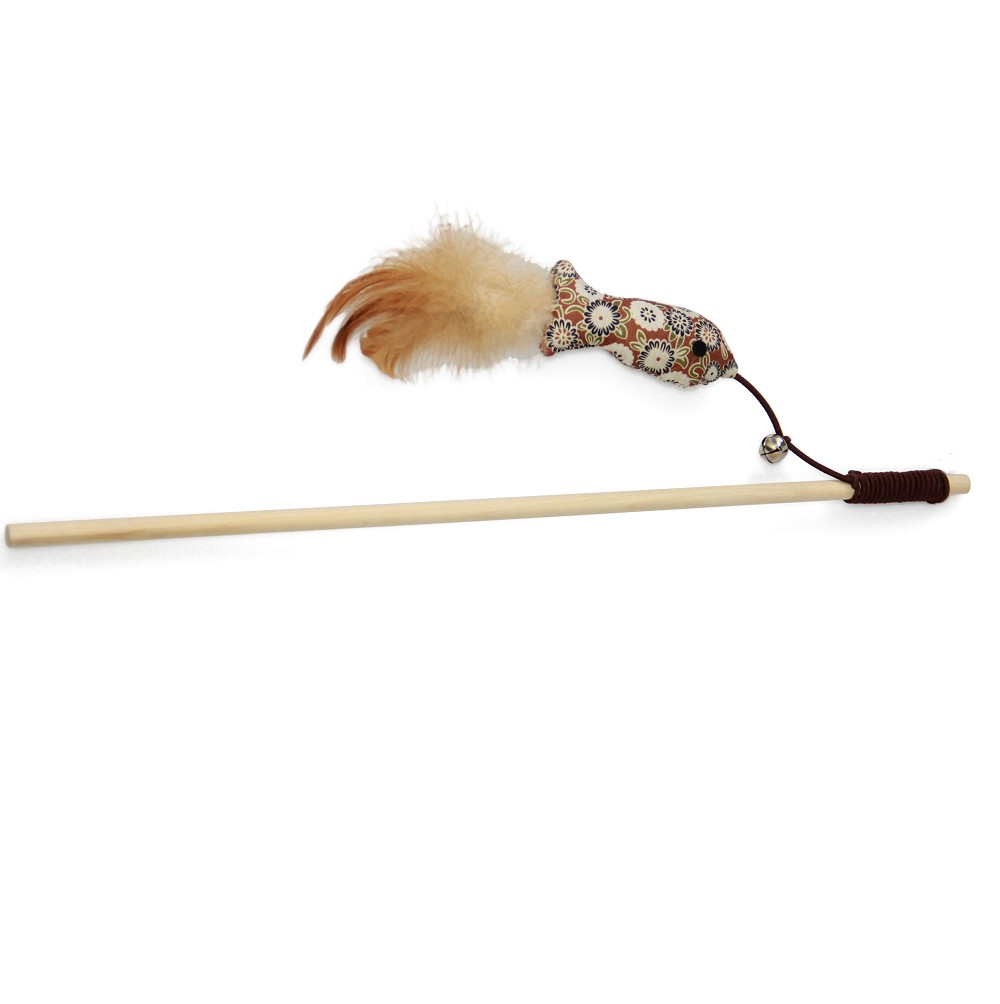 VARA PARA GATO PEIXE COM PENA (V7)