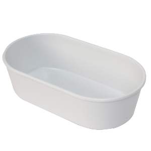 BANHEIRA PLASTICA OVAL M LEITOSA 240ML