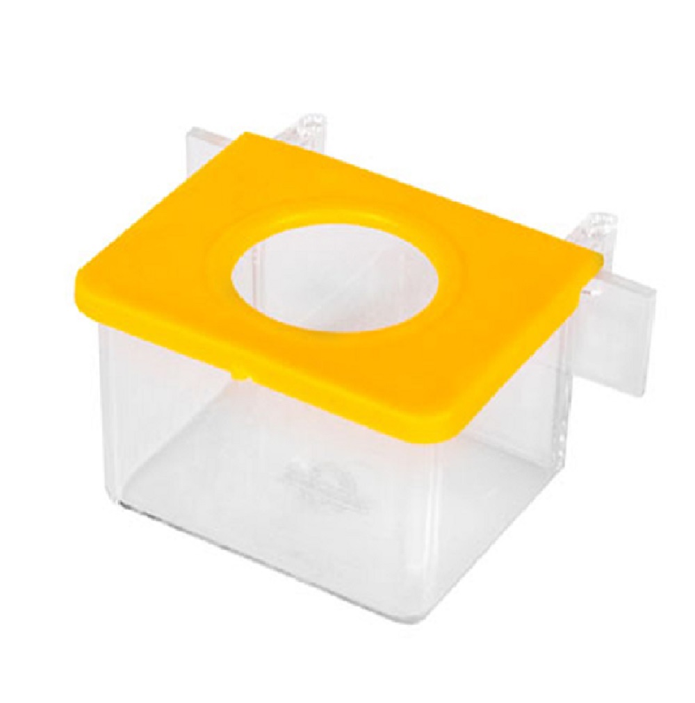 COMEDOURO 1 FURO CRISTAL C/ GANCHO