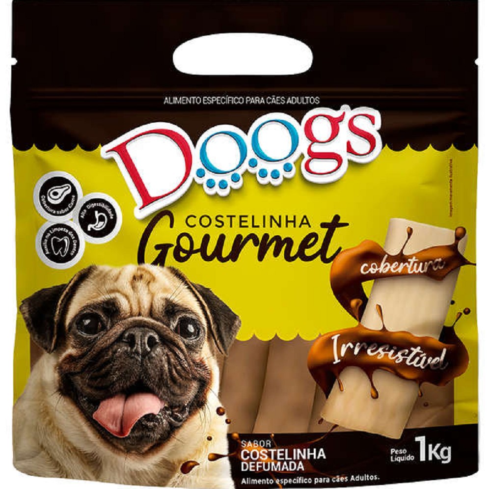 COSTELINHA DEFUMADA GOURMET DOOGS 1 KG