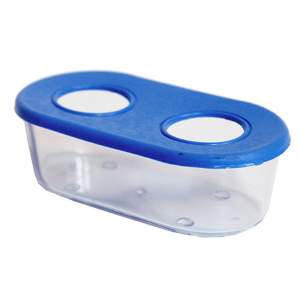 COMEDOURO OVAL MEDIO 2 FUROS 240 ML