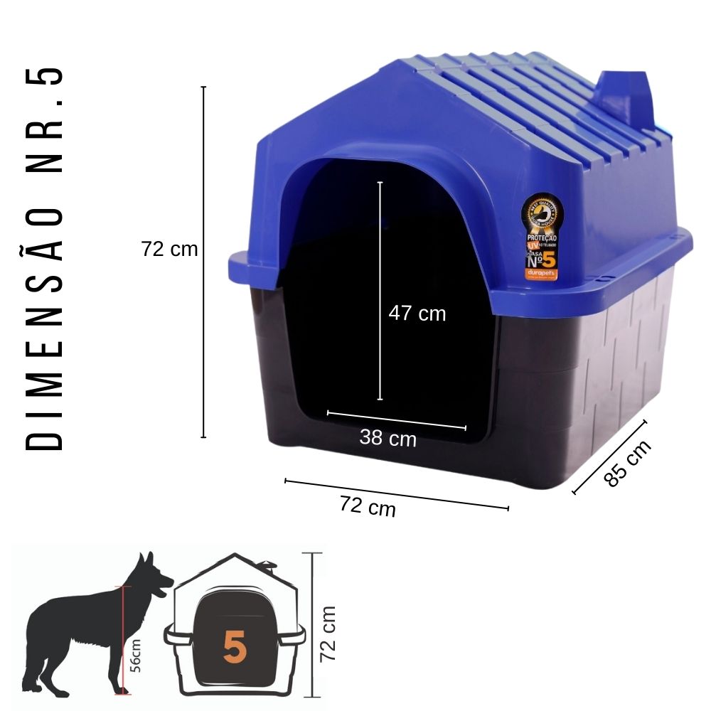 CASA DE CACHORRO DURAHOUSE N.5 - AZUL