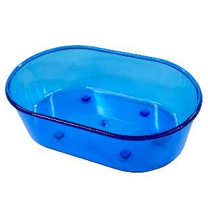 BANHEIRA PLASTICA OVAL MEDIA AZUL 240ML