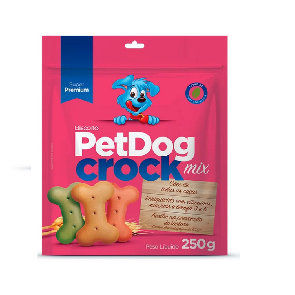 BISCOITO PET DOG CROCK MIX 250 G
