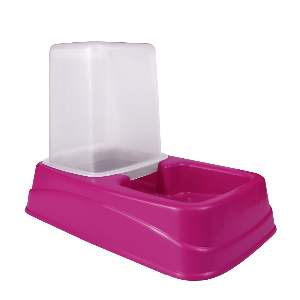 COMEDOURO DUPLA FUNCAO BRINQ 1,5L - ROSA