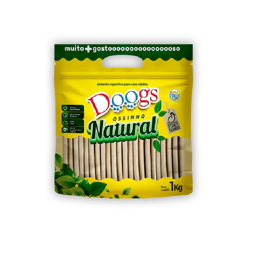 PALITO NATURAL DOOGS 8MM 1 KG