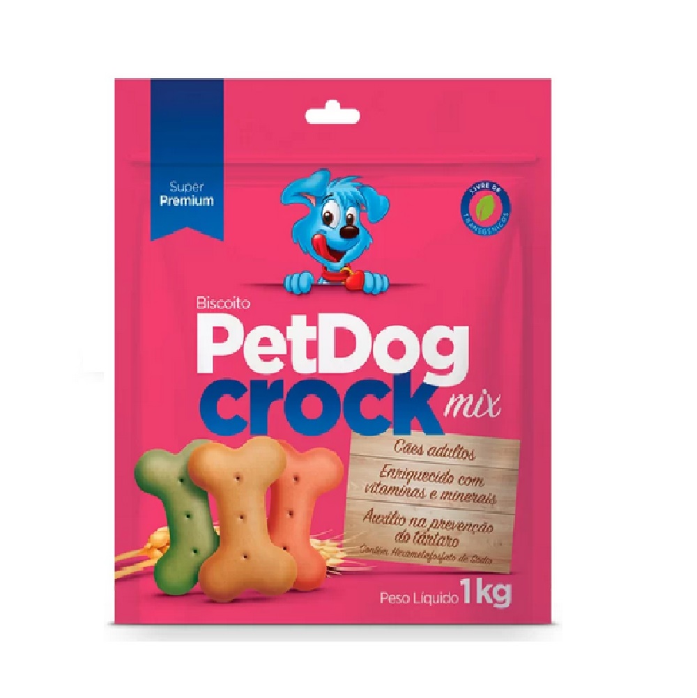 BISCOITO PET DOG CROCK MIX 1 KG