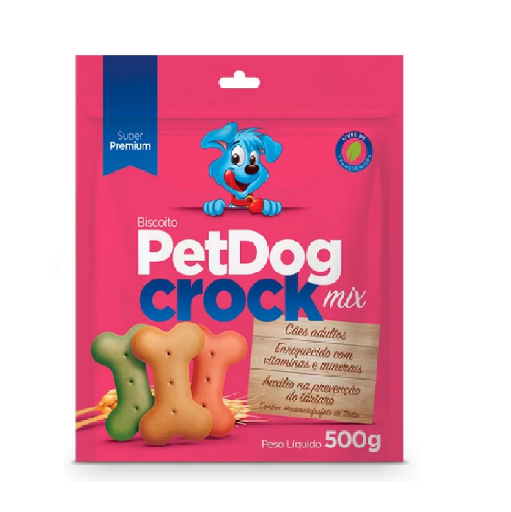 BISCOITO PET DOG CROCK MIX 500G
