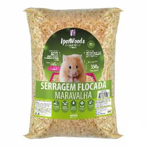 SERRAGEM PARA HAMSTER IPET WOODS 350 GR