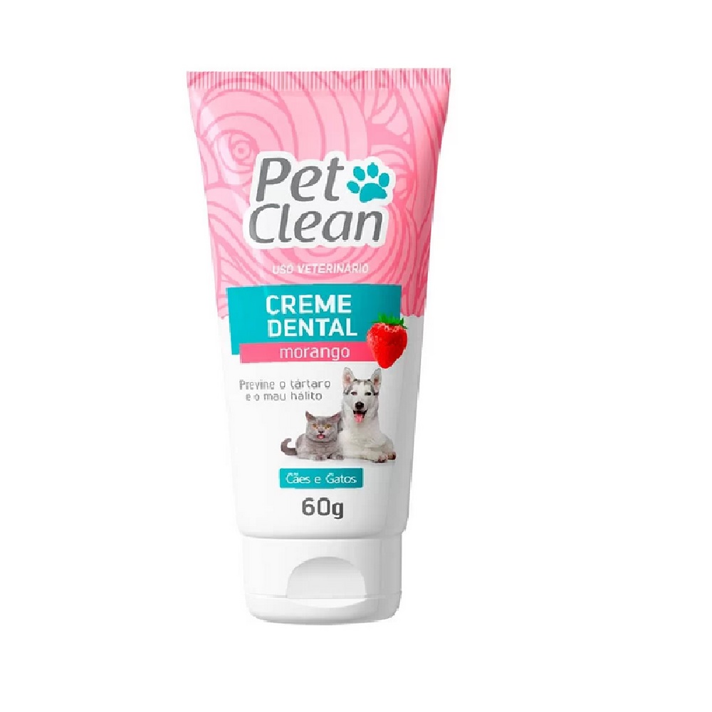 CREME DENTAL MORANGO PET CLEAN 90G