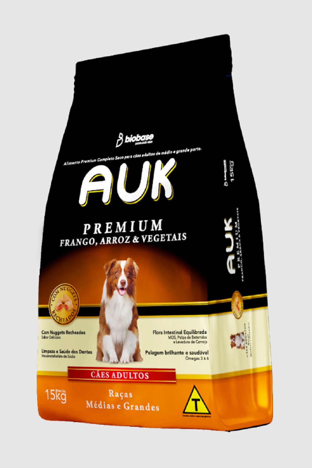 AUK FRAN,ARROZ MEDIO GRANDE 15KG(LARANJA